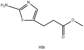 5-Thiazolepropanoic acid, 2-amino-, methyl ester, hydrobromide (1:1) Struktur