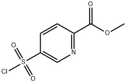 2-Pyridinecarboxylic acid, 5-(chlorosulfonyl)-, methyl ester Struktur