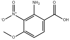 2-Amino-4-methoxy-3-nitro-benzoic acid Struktur