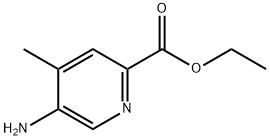 2-Pyridinecarboxylic acid, 5-amino-4-methyl-, ethyl ester Struktur