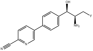 5-(4-(2-Amino-3-fluoro-1-hydroxypropyl)phenyl)picolinonitrile Struktur