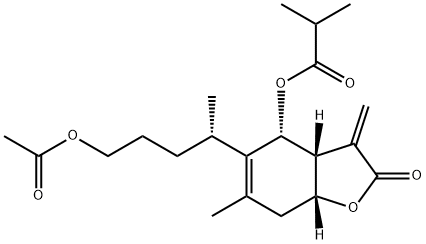 1-O-Acetyl-6beta-O-Isobutyrylbritannilactone Struktur