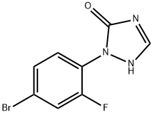 3H-1,2,4-Triazol-3-one, 2-(4-bromo-2-fluorophenyl)-1,2-dihydro- Struktur