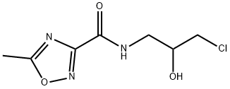 1,2,4-Oxadiazole-3-carboxamide, N-(3-chloro-2-hydroxypropyl)-5-methyl- Struktur