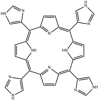 5,10,15,20-tetra-1H-imidazol-4-yl-21H,23H-Porphine Struktur