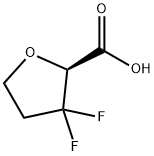 2-Furancarboxylic acid, 3,3-difluorotetrahydro-, (2S)- Struktur