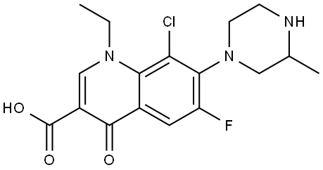 Lomefloxacin Impurity Struktur