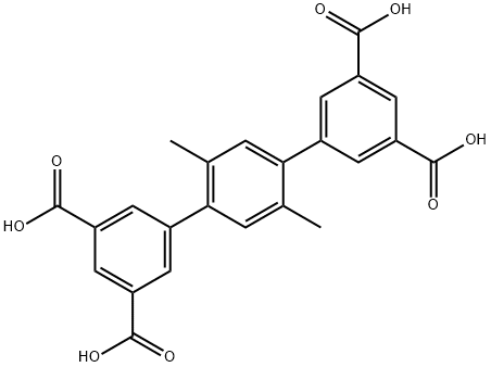 2',5'-dimethyl-[1,1':4',1''-terphenyl]-3,3'',5,5''-tetracarboxylic acid Struktur