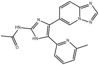 N-[4-(6-Methyl-2-pyridinyl)-5-([1,2,4]triazolo[1,5-a]pyridin-6-yl)-1H-imidazol-2-yl]acetamide Struktur