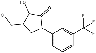 2-Pyrrolidinone, 4-(chloromethyl)-3-hydroxy-1-[3-(trifluoromethyl)phenyl]- Struktur