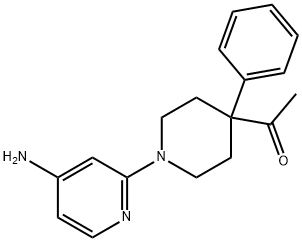 1-[1-(4-Amino-2-pyridinyl)-4-phenyl-4-piperidinyl]ethanone Struktur