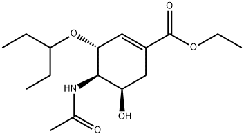 1-Cyclohexene-1-carboxylic acid, 4-(acetylamino)-3-(1-ethylpropoxy)-5-hydroxy-, ethyl ester, (3R,4R,5R)-