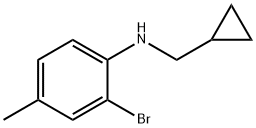 Benzenamine, 2-bromo-N-(cyclopropylmethyl)-4-methyl- Struktur