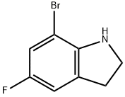 1H-Indole, 7-bromo-5-fluoro-2,3-dihydro- Struktur