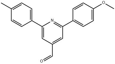 JR-9172, 2-(4-Methoxyphenyl)-6-p-tolylpyridine-4-carbaldehyde, 97% Struktur