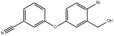 3-(4-bromo-3-(hydroxymethyl)phenoxy)benzonitrile Struktur