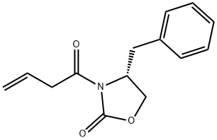 2-Oxazolidinone, 3-(1-oxo-3-buten-1-yl)-4-(phenylmethyl)-, (4R)- Struktur