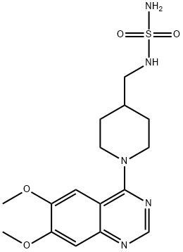 N-{[1-(6,7-Dimethoxy-4-quinazolinyl)-4-piperidinyl]methyl}sulfuric diamide Struktur