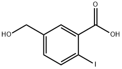 Benzoic acid, 5-(hydroxymethyl)-2-iodo- Struktur