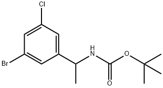 (1S)-N-Boc-1-(3-Bromo-5-chlorophenyl)ethanamine Struktur