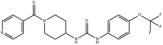 1-(1-Isonicotinoylpiperidin-4-yl)-3-(4-(trifluoromethoxy)phenyl)urea Struktur