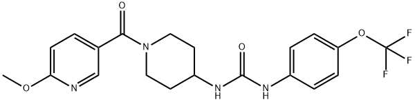 1-(1-(6-Methoxynicotinoyl)piperidin-4-yl)-3-(4-(trifluoromethoxy)phenyl)urea Struktur