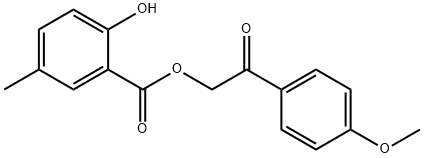 2-(4-Methoxyphenyl)-2-oxoethyl 2-hydroxy-5-methylbenzoate Struktur