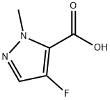 1H-Pyrazole-5-carboxylic acid, 4-fluoro-1-methyl- Struktur