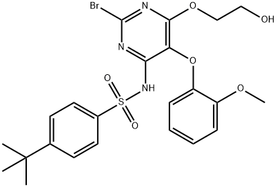 Benzenesulfonamide, N-[2-bromo-6-(2-hydroxyethoxy)-5-(2-methoxyphenoxy)-4-pyrimidinyl]-4-(1,1-dimethylethyl)-