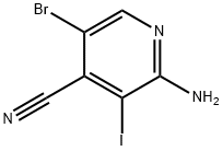 4-Pyridinecarbonitrile, 2-amino-5-bromo-3-iodo- Struktur