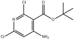 3-Pyridinecarboxylic acid, 4-amino-2,6-dichloro-, 1,1-dimethylethyl ester Struktur