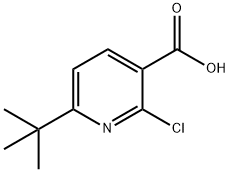 2-Chloro-6-(1,1-dimethylethyl)-3-pyridinecarboxylic Acid Struktur