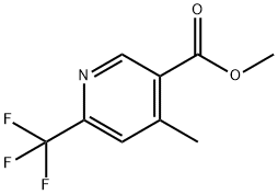 3-Pyridinecarboxylic acid, 4-methyl-6-(trifluoromethyl)-, methyl ester Struktur