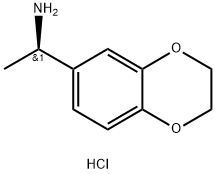 (1R)-1-(2,3-dihydro-1,4-benzodioxin-6-yl)ethan-1-amine hydrochloride Struktur