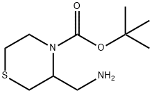 4-N-Boc-3-aminomethyl-thiomorpholine Struktur