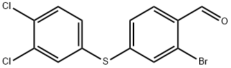 2-bromo-4-(3',4'-dichlorophenylsulfanyl)benzaldehyde Struktur