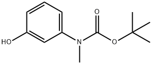 tert-butyl N-(3-hydroxyphenyl)-N-methylcarbamate Struktur