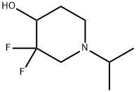 4-Piperidinol, 3,3-difluoro-1-(1-methylethyl)- Struktur