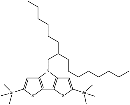 4-(2-butyloctyl)-2,6-bis(trimethylstannyl)-4H-dithieno[3,2-b:2',3'-d]pyrrole Struktur