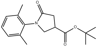 1-(2,6-Dimethylphenyl)-5-oxopyrrolidine-3-carboxylic acid tert-butyl ester Struktur