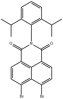 1H-Benz[de]isoquinoline-1,3(2H)-dione, 2-[2,6-bis(1-methylethyl)phenyl]-6,7-dibromo- Struktur