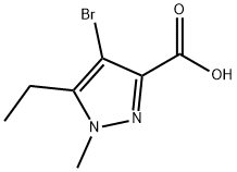 4-bromo-5-ethyl-1-methyl-1H-pyrazole-3-carboxylic acid(WXC08266) Struktur