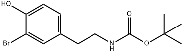 Carbamic acid, N-[2-(3-bromo-4-hydroxyphenyl)ethyl]-, 1,1-dimethylethyl ester Struktur