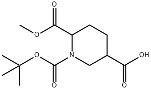 1,2,5-Piperidinetricarboxylic acid, 1-(1,1-dimethylethyl) 2-methyl ester Struktur