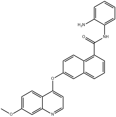 1-Naphthalenecarboxamide, N-(2-aminophenyl)-6-[(7-methoxy-4-quinolinyl)oxy]- Struktur