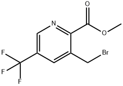 methyl 3-(bromomethyl)-5-(trifluoromethyl)pyridine-2-carboxylate Struktur