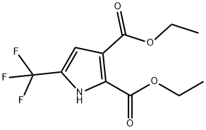 1H-Pyrrole-2,3-dicarboxylic acid, 5-(trifluoromethyl)-, 2,3-diethyl ester Struktur