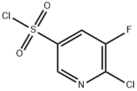 6-chloro-5-fluoropyridine-3-sulfonyl chloride Struktur