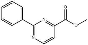 4-Pyrimidinecarboxylic acid, 2-phenyl-, methyl ester Struktur