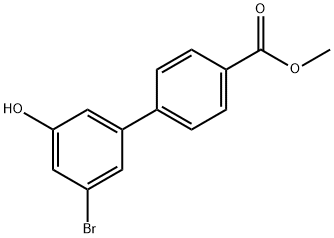 Methyl 4-(3-bromo-5-hydroxyphenyl)benzoate Struktur